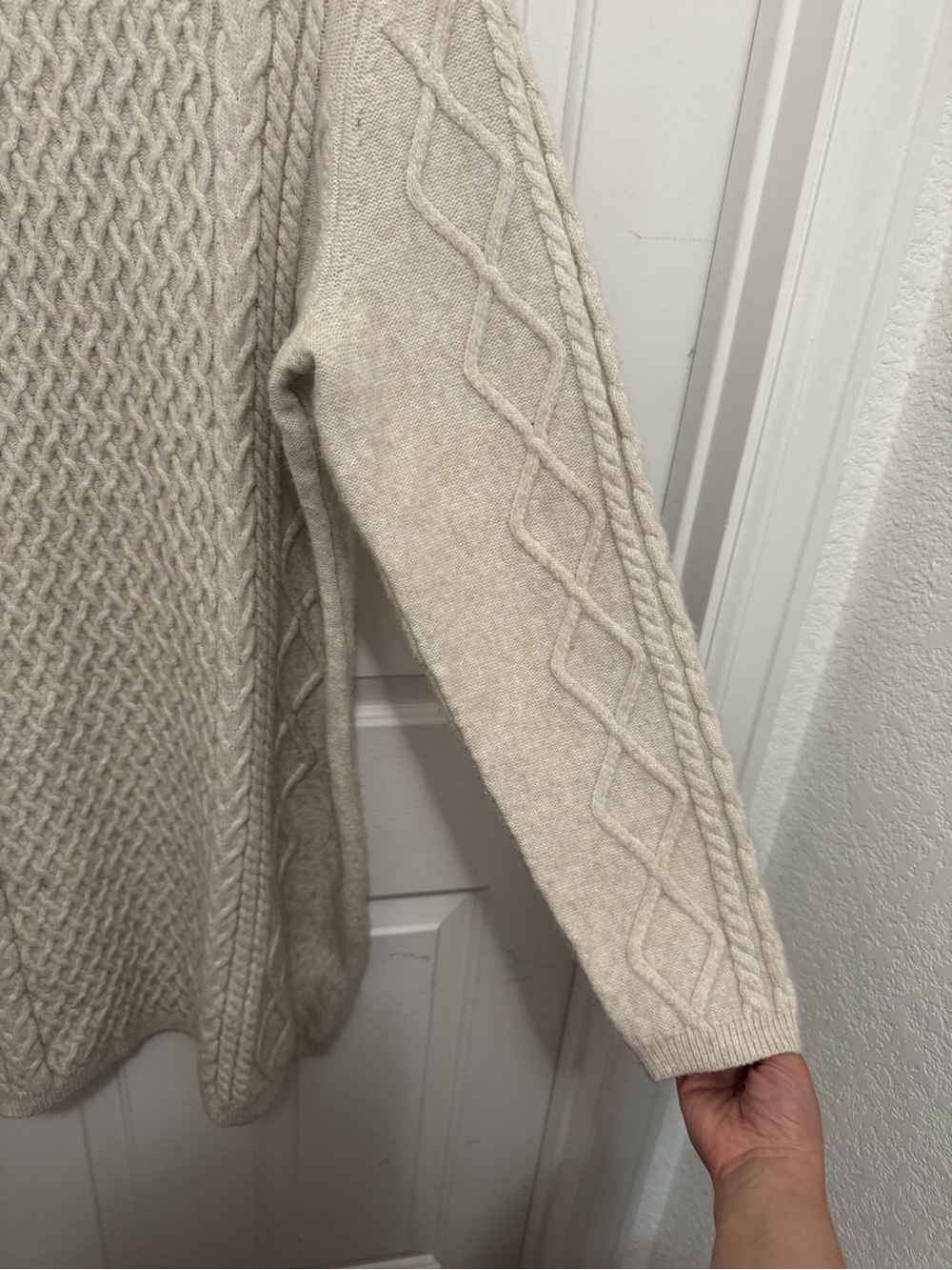 H&M Cream Cable Knit Long Sleeve Dress - Picture 5 of 11